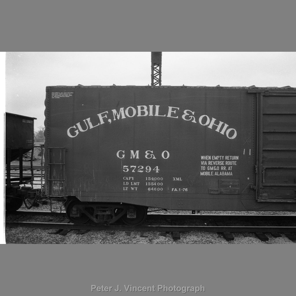 K4 G 1:24 Decals Mobile and Ohio 40 Ft Boxcar White Lettering GM&O Predecessor
